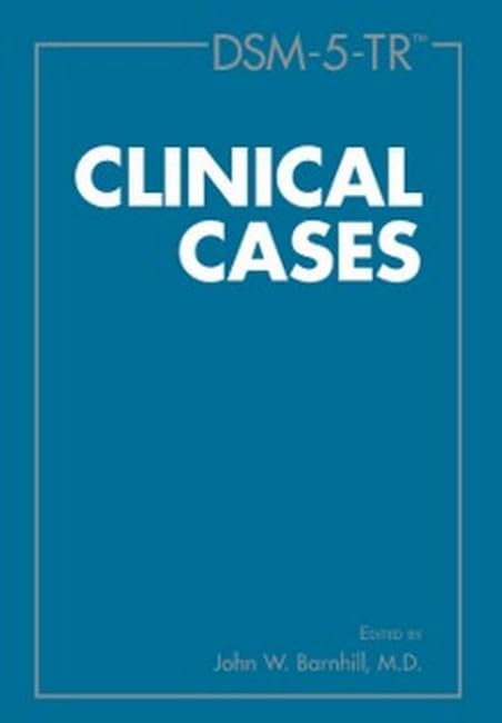 Blue book cover with white text: “DSM-5-TR Clinical Cases”.