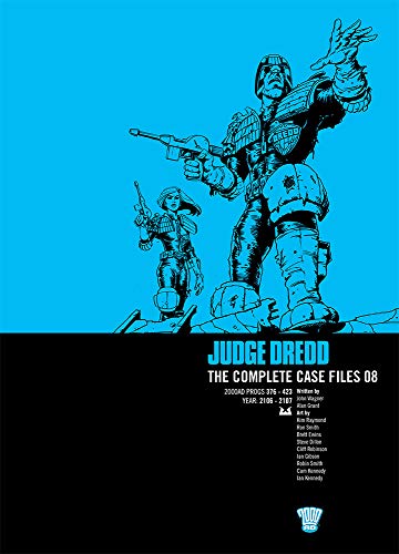 Judge Dredd comic book cover featuring a lawman with a gun.