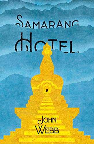 Book cover: “Samarang Hotel” with a golden temple illustration.