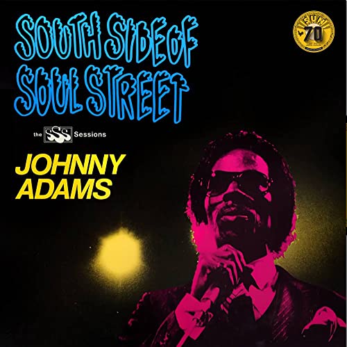 Album cover for Johnny Adams’ “South Side Of Soul Street” featuring a portrait.