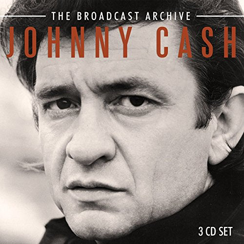 Black and white portrait of Johnny Cash with album title overlay.