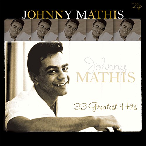 Johnny Mathis album cover, featuring a portrait and repeated images.