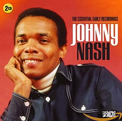 Johnny Nash album cover, portrait of a smiling Black man, two CD icon.
