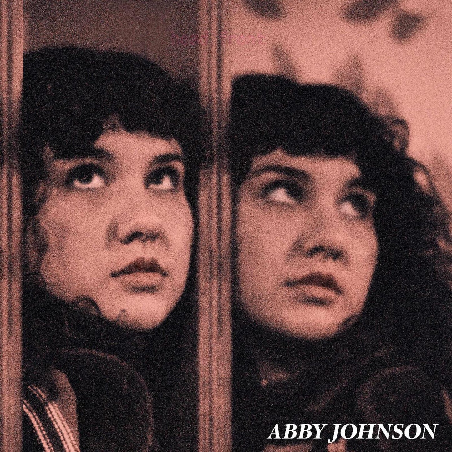 Abby Johnson album cover: split portrait of a woman looking upwards.