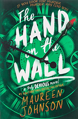 Book cover: a green clock face with a hand shaped like a weapon.