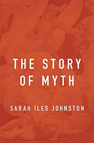 Book cover: “The Story of Myth” with classical figures in red tones.