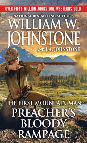 Western book cover featuring a mountain man with a rifle, snowy peaks.