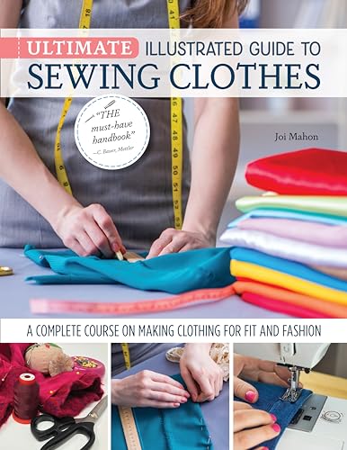 Sewing guide cover with hands pinning fabric, and smaller images of techniques.