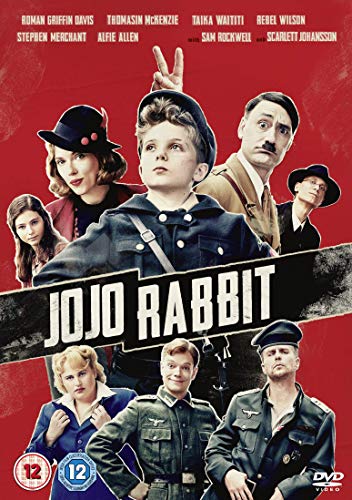 The Jojo Rabbit DVD cover features the film's ensemble cast against a red background.