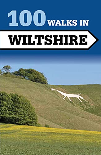 Book cover: "100 Walks in Wiltshire" with Uffington White Horse image.