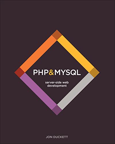 Book cover: "PHP & MySQL" by Jon Duckett, with geometric design.