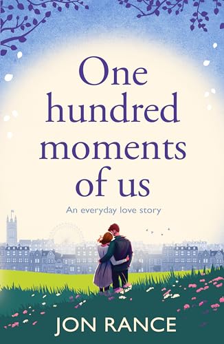 Book cover depicting a couple embracing with a city skyline backdrop.