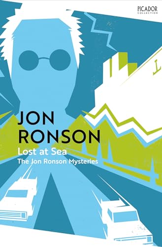 Book cover: illustrated face with sunglasses, blue and green abstract waves.