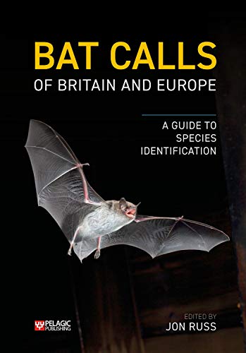 Book cover featuring a bat in flight, titled "Bat Calls of Britain and Europe.