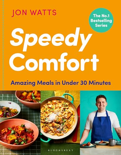 Cookbook cover with food photos and author Jon Watts’ portrait.