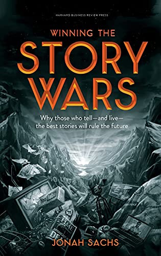 Book cover: "Winning the Story Wars" with dramatic, textured imagery.