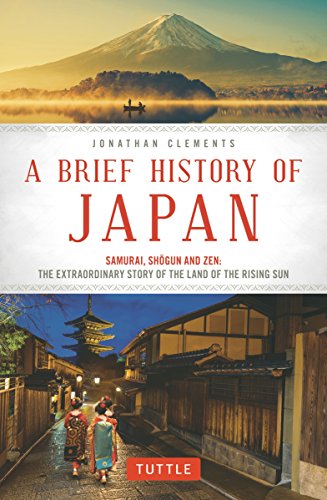 Book cover: “A Brief History of Japan” with Mount Fuji and temples.