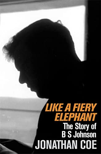 Book cover: Silhouette of a man’s profile with title “Like a Fiery Elephant.”