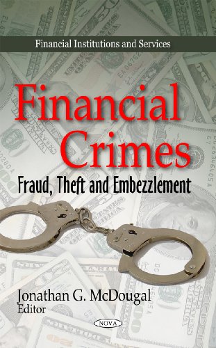 Book cover: "Financial Crimes" with handcuffs on US currency.