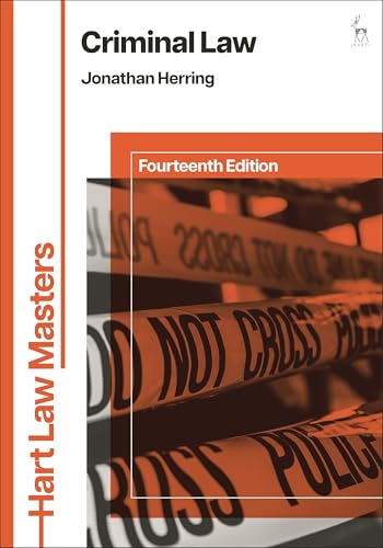 Book cover for "Criminal Law" by Jonathan Herring, with caution tape imagery.