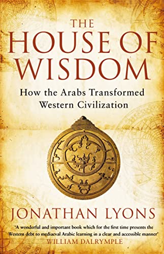 Book cover for The House of Wisdom featuring an astrolabe on a parchment background.
