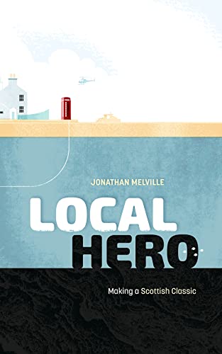 Book cover with text "Local Hero" and coastal illustration.