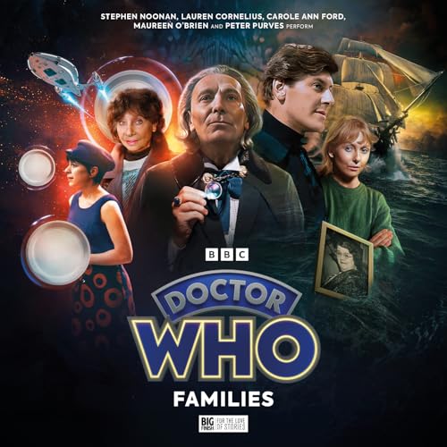 Doctor Who audio drama cover featuring the Doctor and companions, titled "Families".
