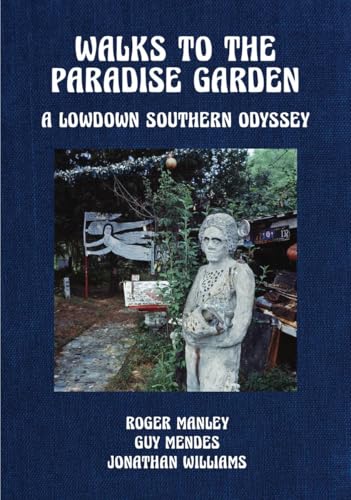 Book cover featuring a concrete statue in a lush, overgrown garden.
