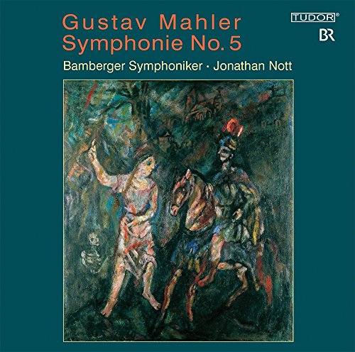 CD cover for Mahler’s Symphony No. 5, featuring expressionistic figures and a horse.