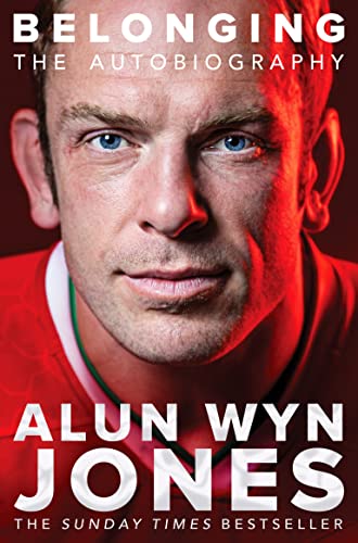 Book cover featuring Alun Wyn Jones, a Welsh rugby player, in red.