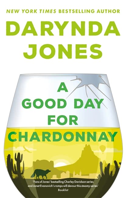 Book cover: "A Good Day for Chardonnay" with a wine glass illustration.