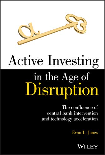 Book cover: "Active Investing in the Age of Disruption" with a golden key.