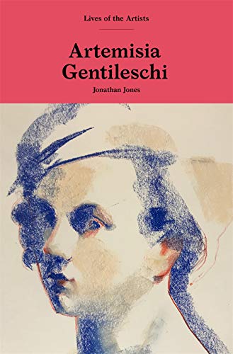 Book cover featuring a blue sketch of Artemisia Gentileschi’s face.