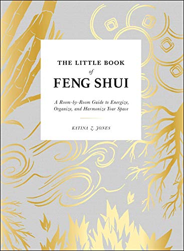 Book cover with gold bamboo and text: "The Little Book of Feng Shui.