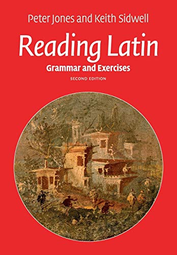 Book cover: "Reading Latin" with a painting of a Roman town.