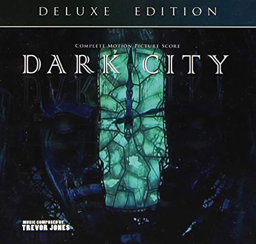 CD cover for “Dark City” soundtrack by Trevor Jones, green and dark.