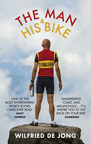 Book cover: cyclist viewed from behind on a rocky hilltop.