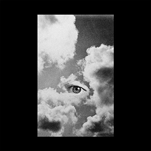 Black and white album cover with a single eye amidst clouds.