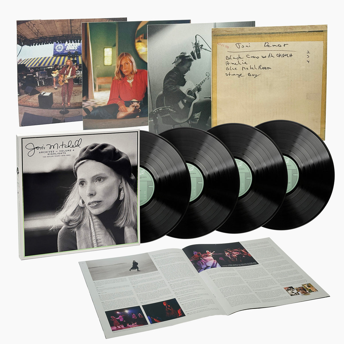 Joni Mitchell "Archives Vol. 4" vinyl box set with records and booklet.