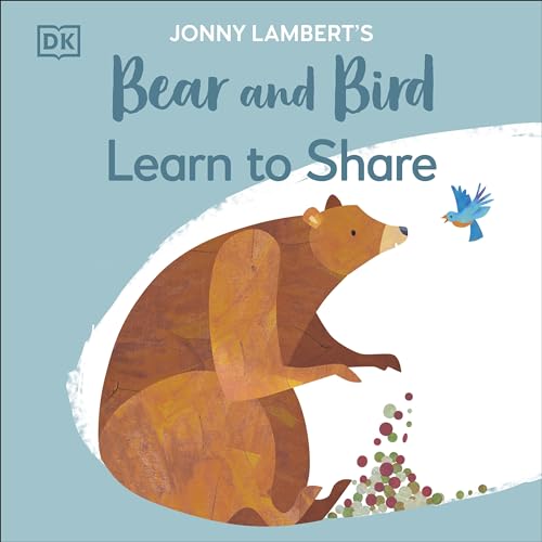 Book cover featuring a brown bear and a small blue bird on light blue.