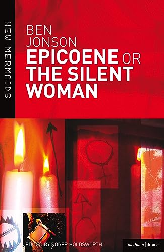 Red book cover with white text: "Epicoene or The Silent Woman.