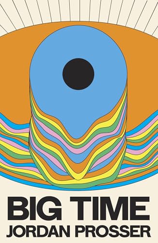 Book cover with a stylized blue eye graphic, colorful wavy lines, and bold text.