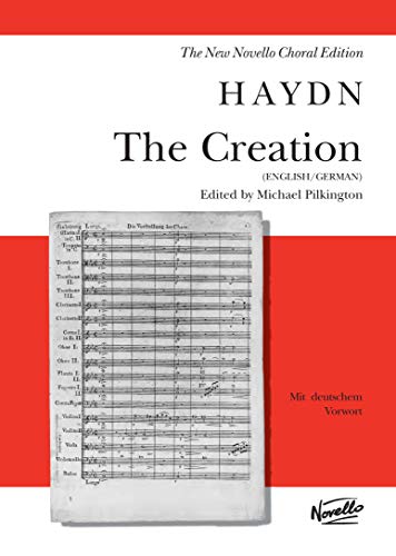 Sheet music for Haydn’s “The Creation” with red and white cover.