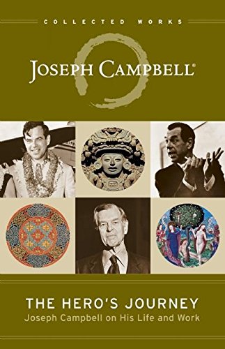 Book cover featuring Joseph Campbell, mythological imagery, and the title The Hero's Journey.