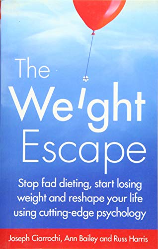 Book cover: "The Weight Escape" with a red heart-shaped balloon image.