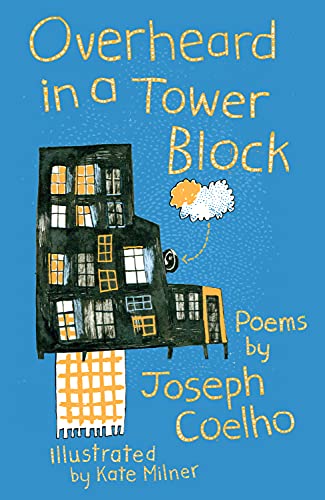 Book cover featuring a dark tower block illustration against a blue background.