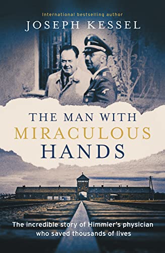 Book cover featuring two men and a concentration camp gate.