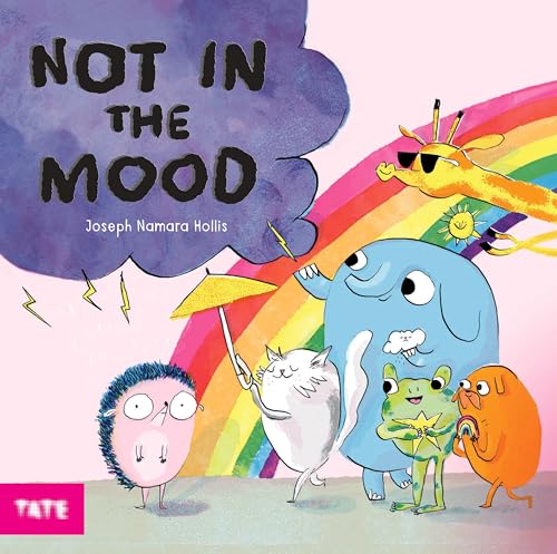 Book cover: colorful cartoon animals under a rainbow and dark cloud.