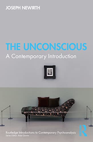 Book cover: “The Unconscious” with a patterned chaise lounge and artwork.