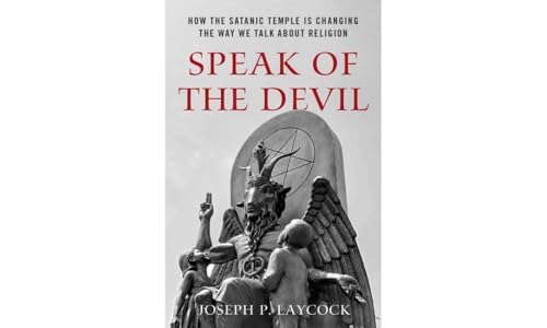 Book cover: "Speak of the Devil" featuring a Baphomet statue.